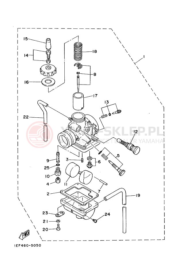 Schemat "Gaźnik" do Yamaha RX115