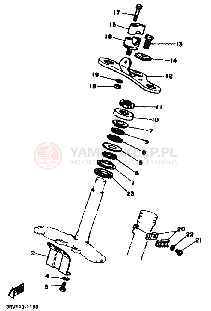 Schemat "Półki zawieszenia" do Yamaha PW80