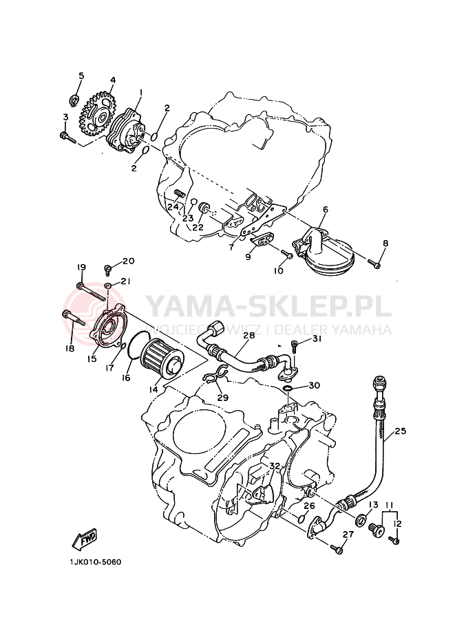 Schemat "Pompa olejowa" do Yamaha SRX400