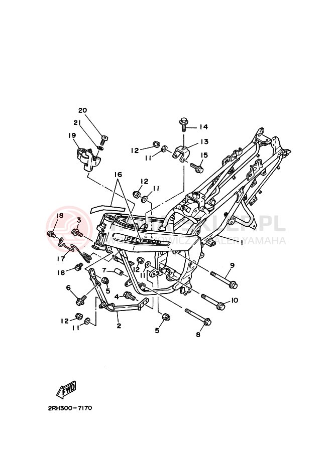 Schemat "rama" do Yamaha TZR125