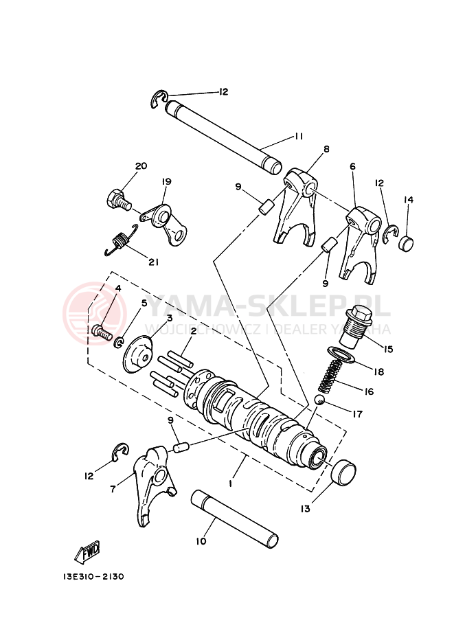 Schemat "Wodziki, automat" do Yamaha TY125