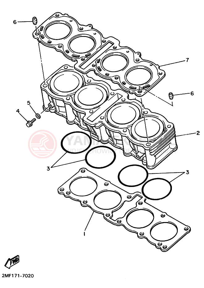Schemat "cylinder" do Yamaha FZX750