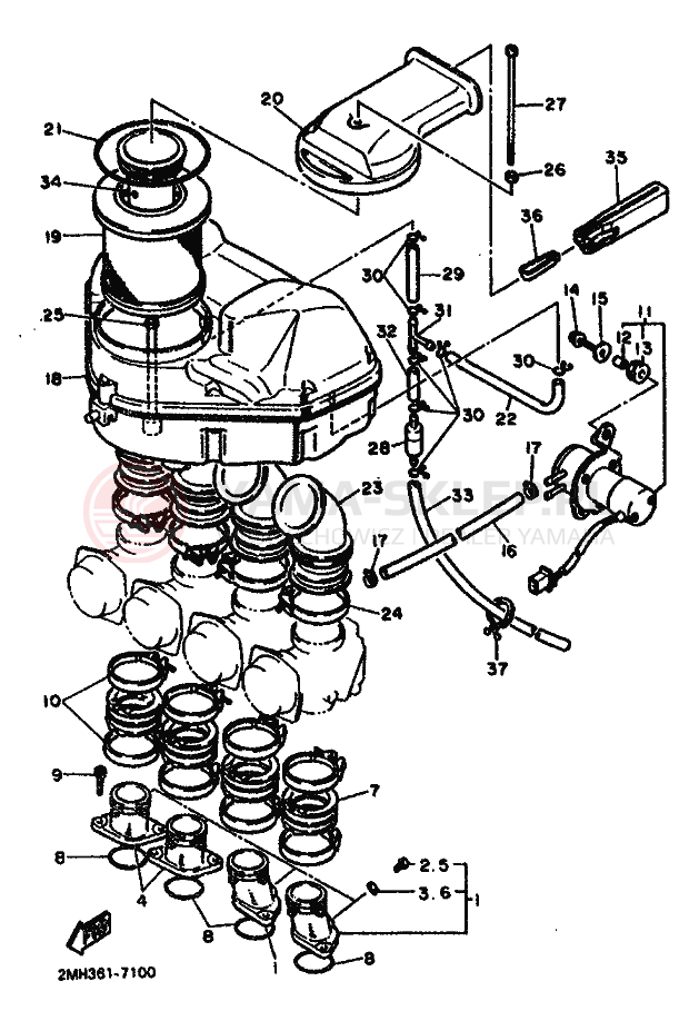 Schemat "Wtrysk paliwa" do Yamaha FZ750