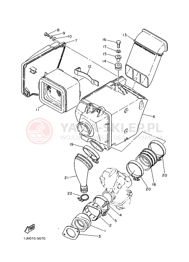 Schemat "Wtrysk paliwa" do Yamaha SR400 SR400C