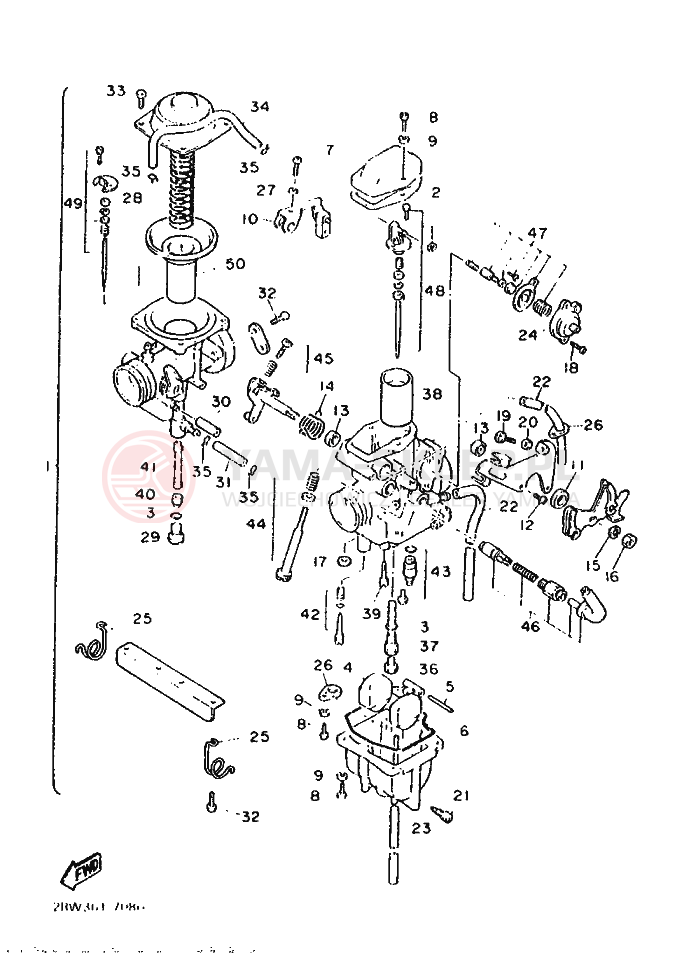 Schemat "Gaźnik" do Yamaha XT600Z