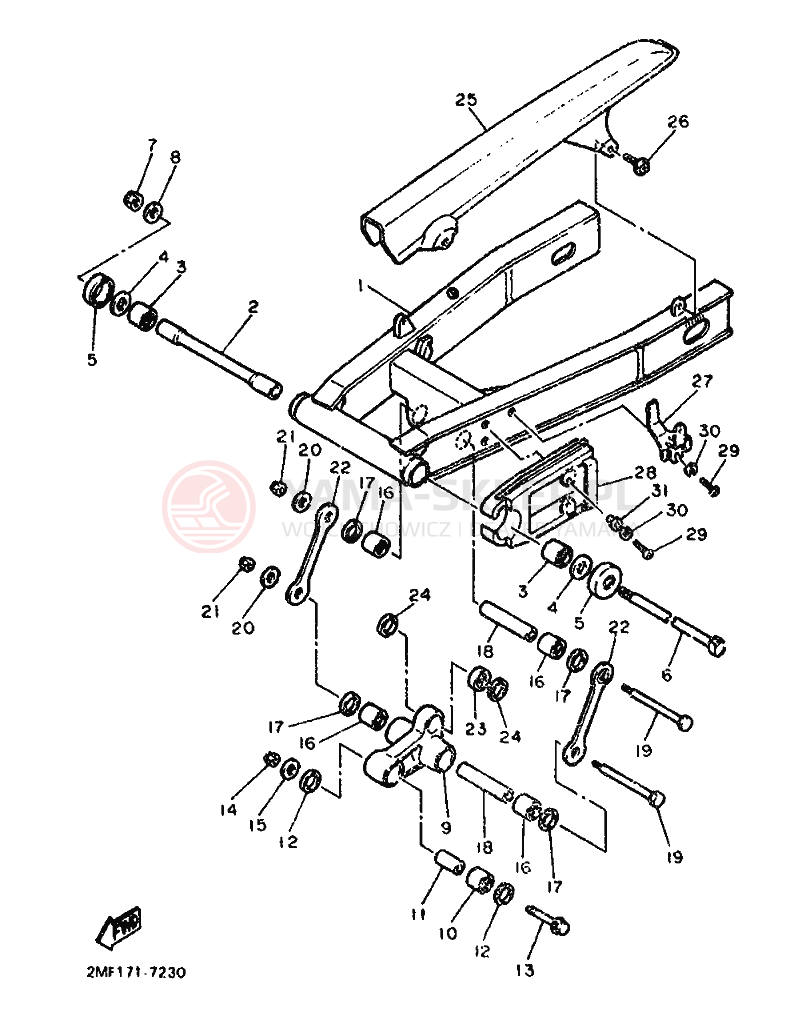 Schemat "wahacz" do Yamaha FZ750