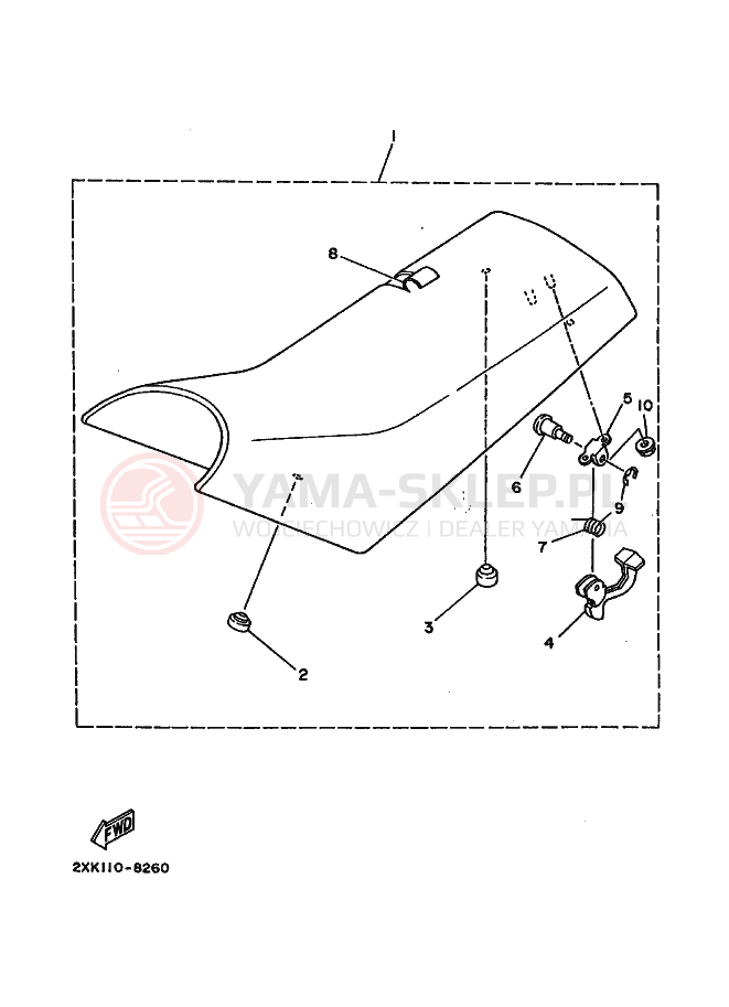 Schemat "siedzenie" do Yamaha WARRIOR
