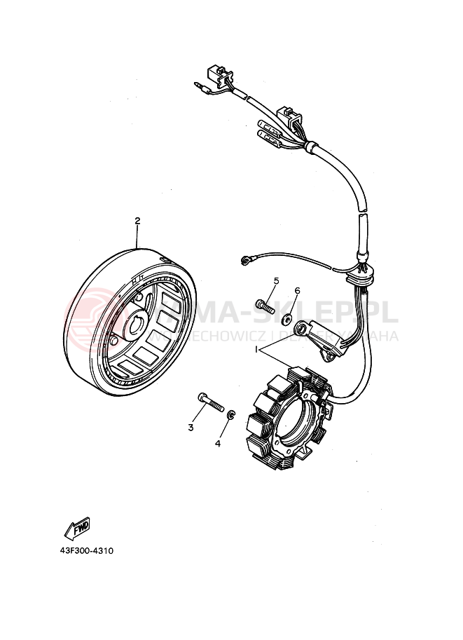 Schemat "prądnica" do Yamaha XT600