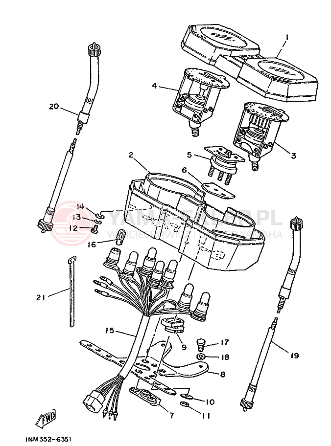 Schemat "licznik" do Yamaha RD75LC