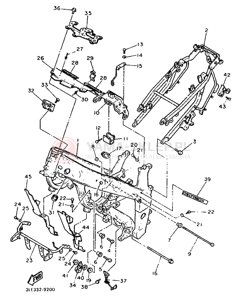 Schemat "rama" do Yamaha FZR1000