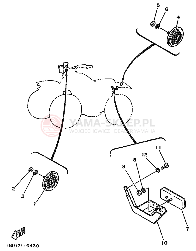 Schemat "układ elektryczny" do Yamaha MOTO 4 - 200 DX