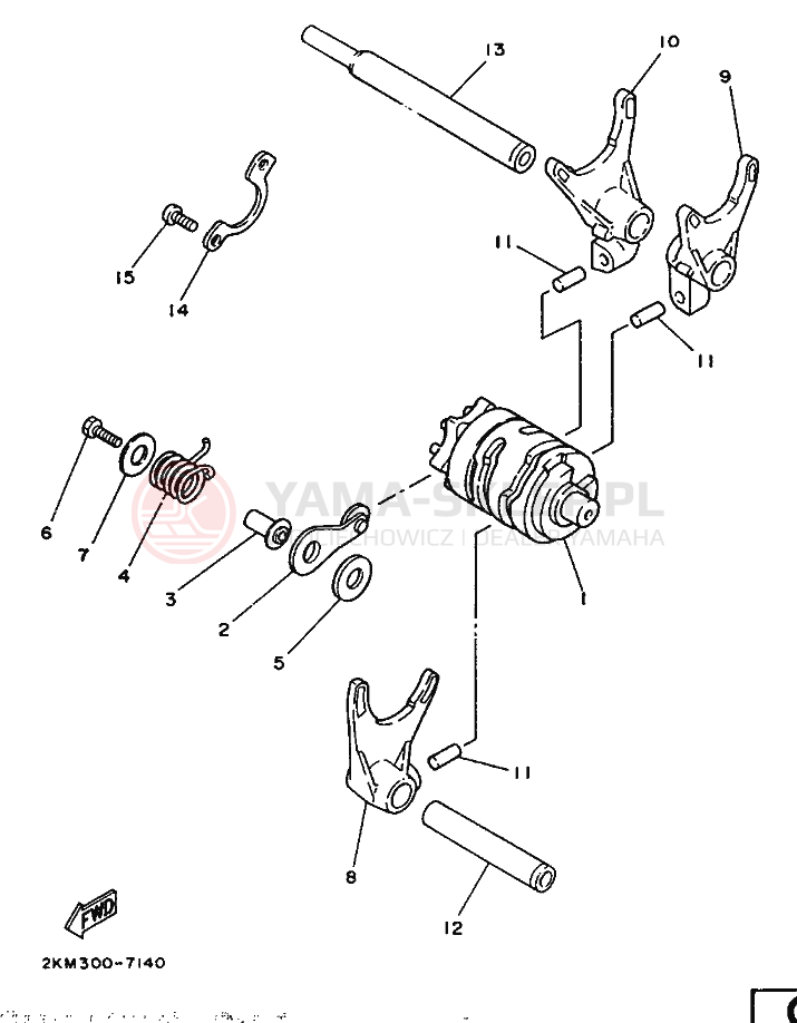 Schemat "Wodziki, automat" do Yamaha TZ250