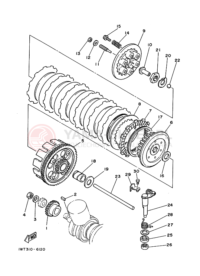 Schemat "sprzęgło" do Yamaha BANSHEE