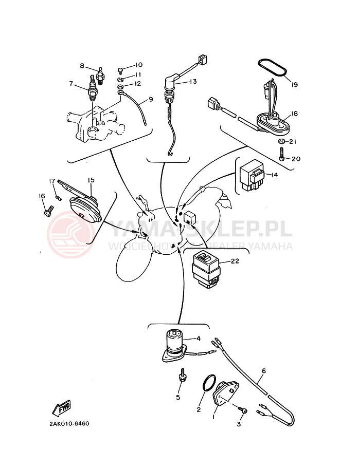 Schemat "układ elektryczny" do Yamaha FZX750
