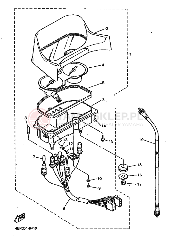 Schemat "licznik" do Yamaha XJ600S DIVERSION