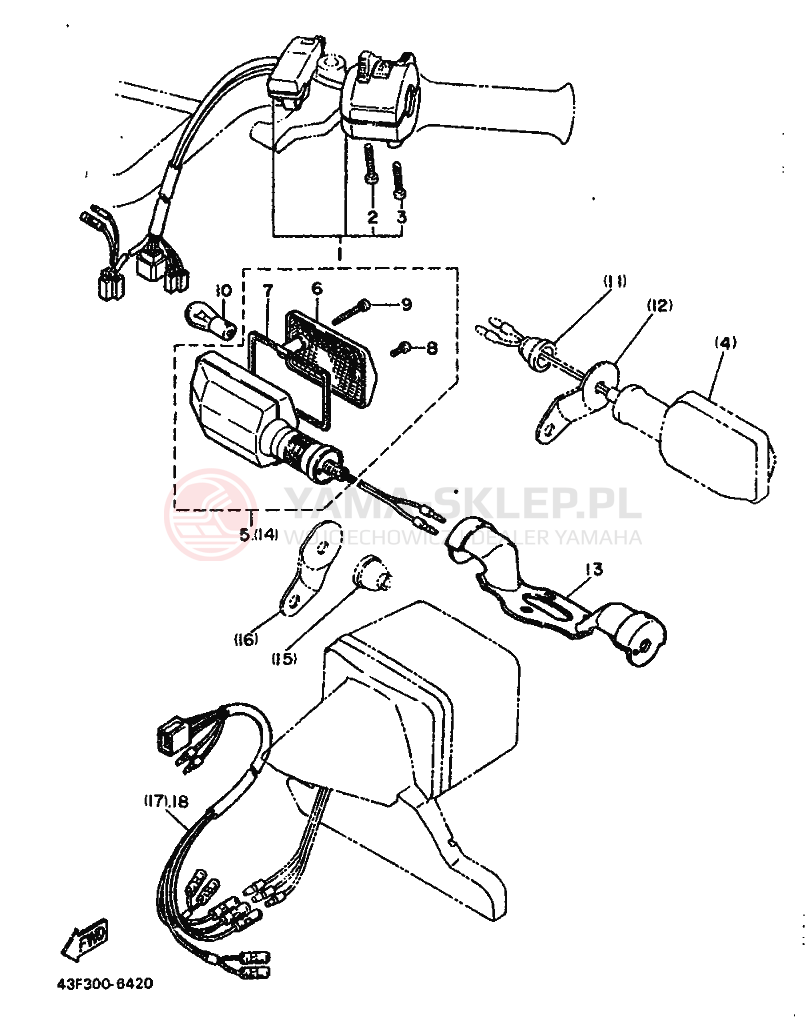 Schemat "układ elektryczny" do Yamaha XT600