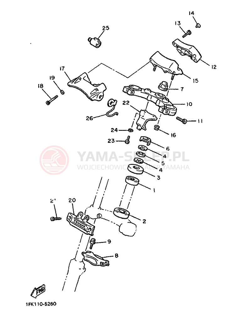 Schemat "Półki zawieszenia" do Yamaha VMX1200