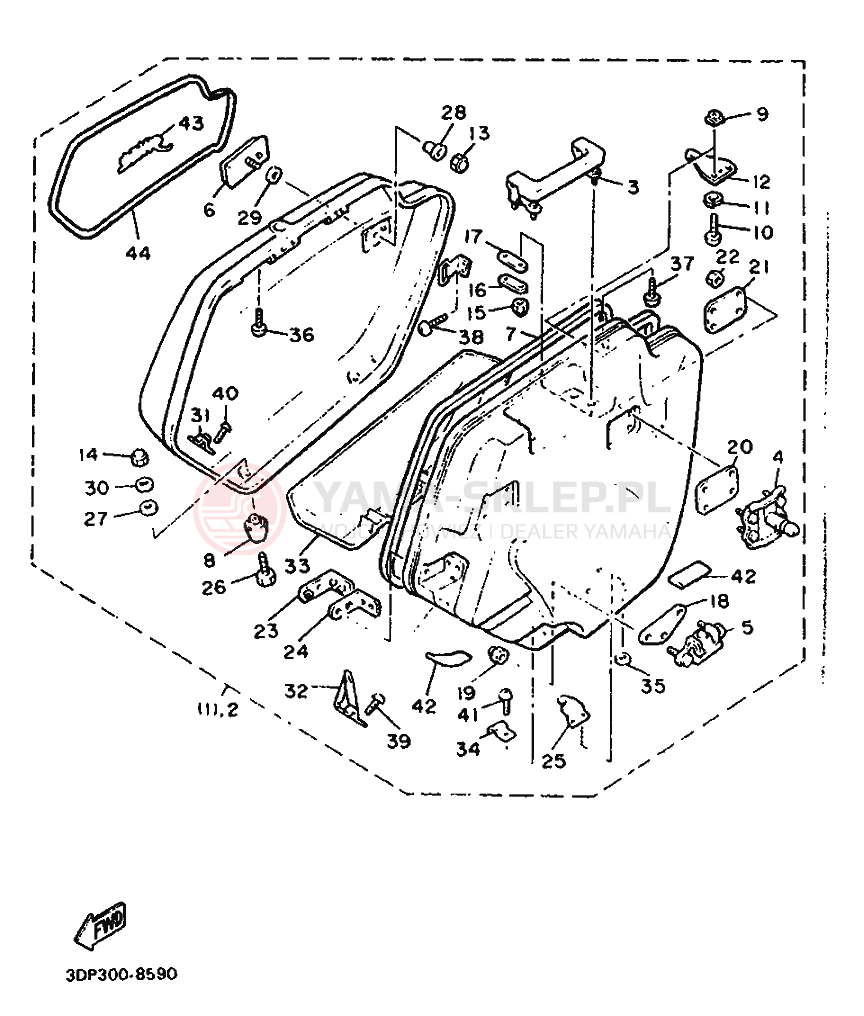 Schemat "Zawieszenie przód" do Yamaha XVZ12TD VENTURE ROYAL