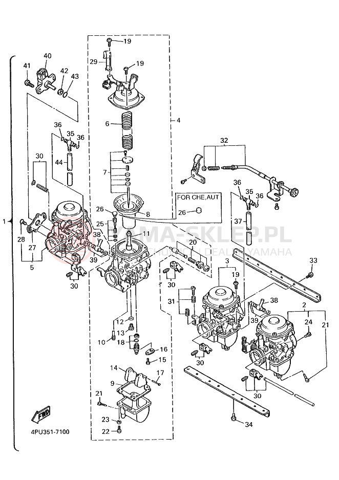 Schemat "Gaźnik" do Yamaha XJR1200