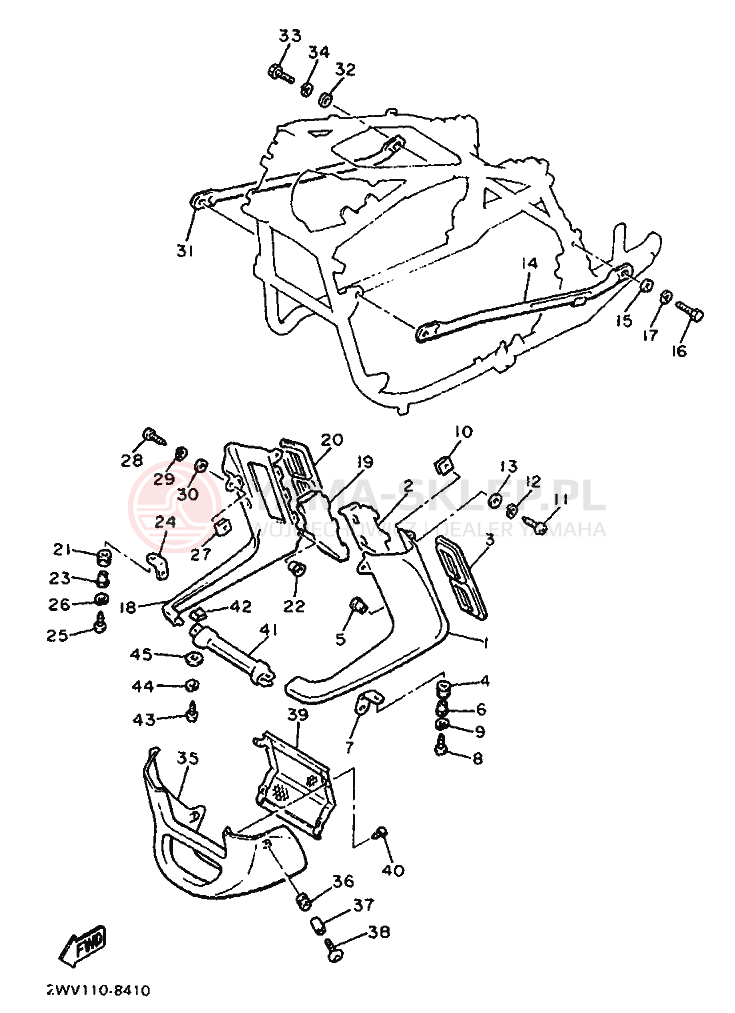 Schemat "POKRYWA SILNIKA 3" do Yamaha XVZ13TD VENTURE ROYAL