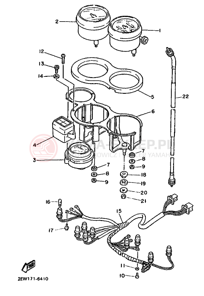 Schemat "licznik" do Yamaha FZ600