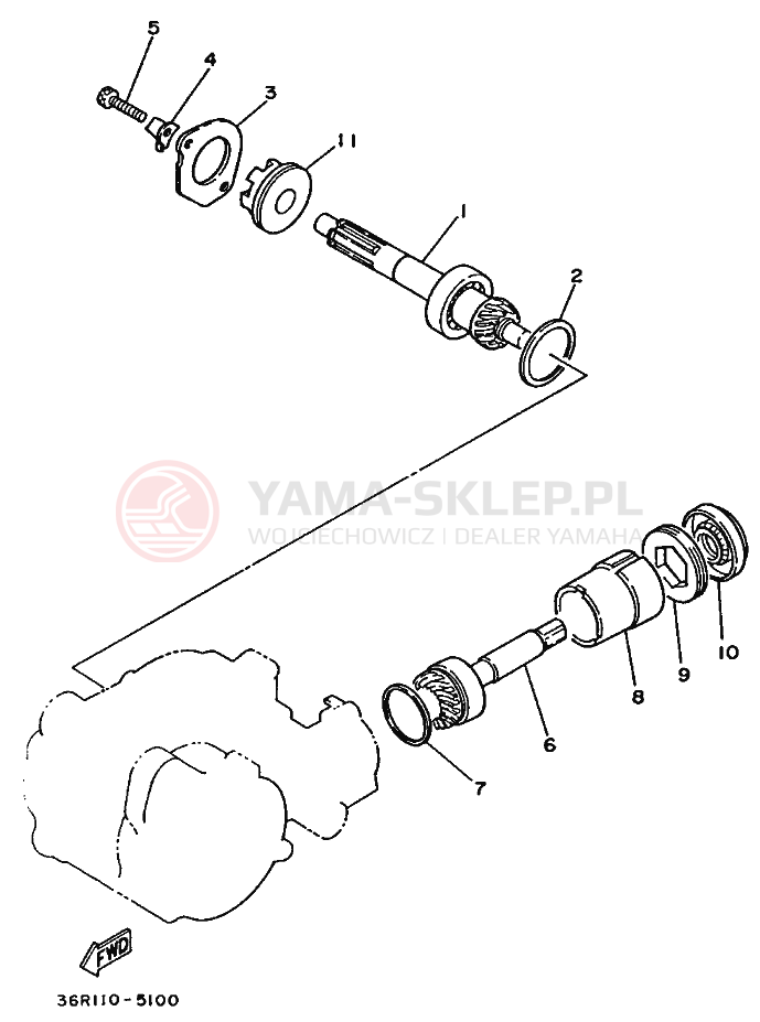 Schemat "Skrzynia biegów " do Yamaha YF60
