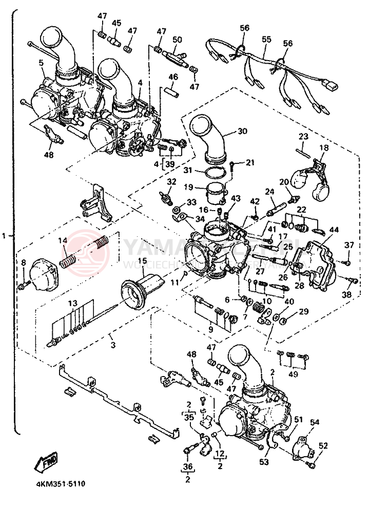 Schemat "Gaźnik" do Yamaha XJ900S DIVERSION
