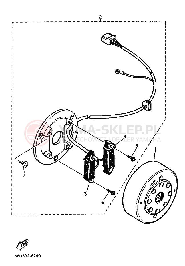 Schemat "alternator" do Yamaha XT500