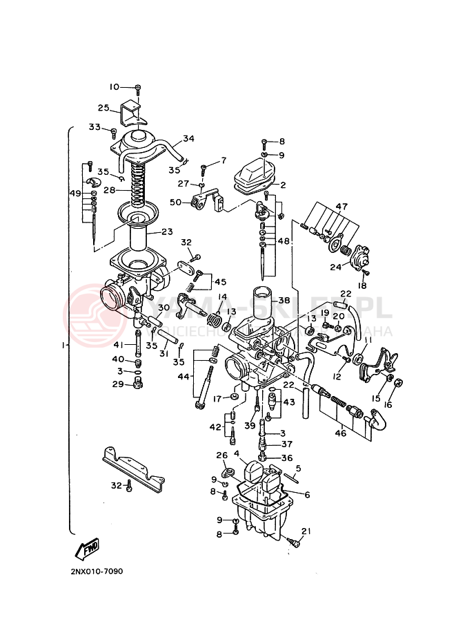 Schemat "Gaźnik" do Yamaha SRX400