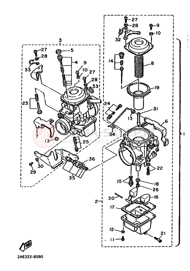 Schemat "Gaźnik" do Yamaha XV1000