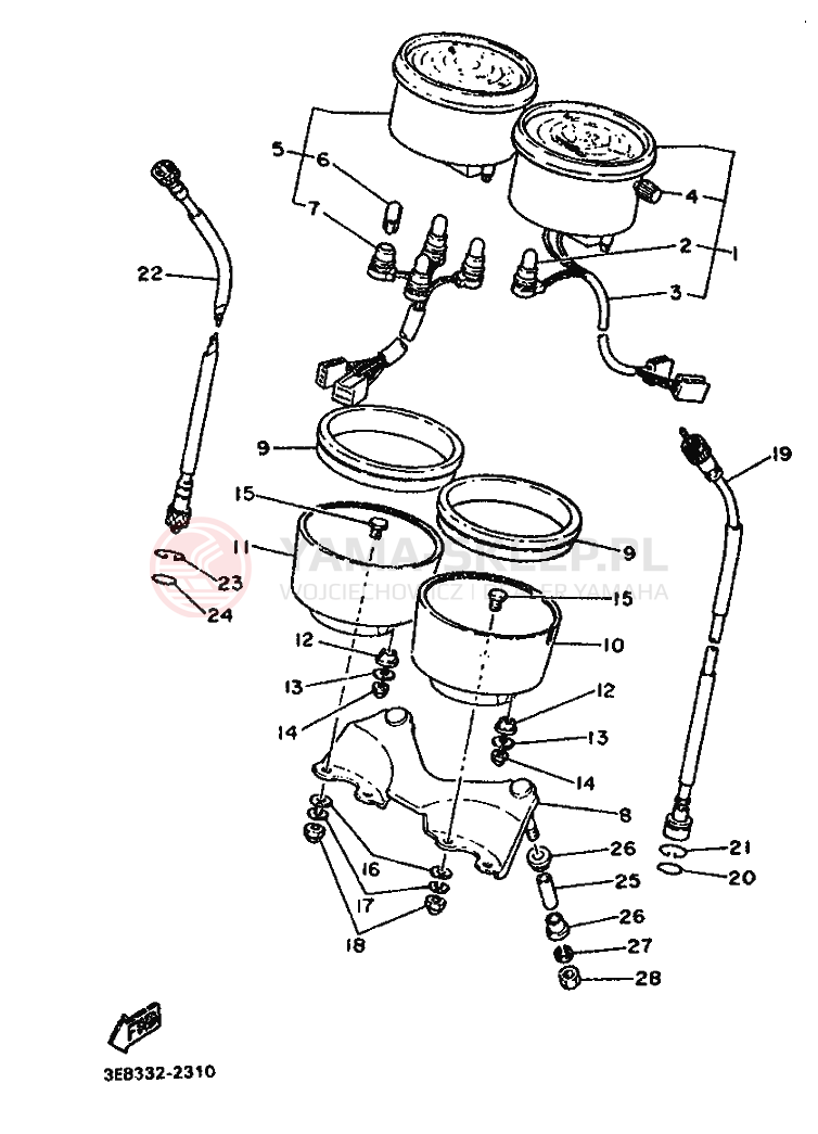 Schemat "licznik" do Yamaha SR500
