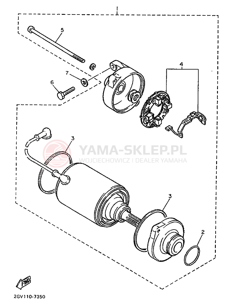 Schemat "rozrusznik" do Yamaha XV535 VIRAGO