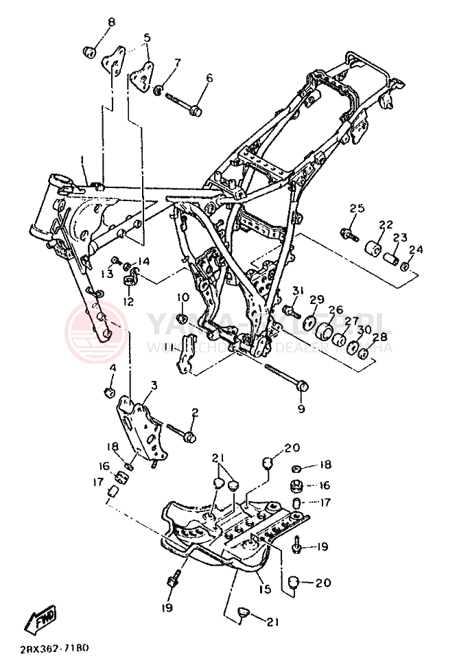 Schemat "rama" do Yamaha XT500Z