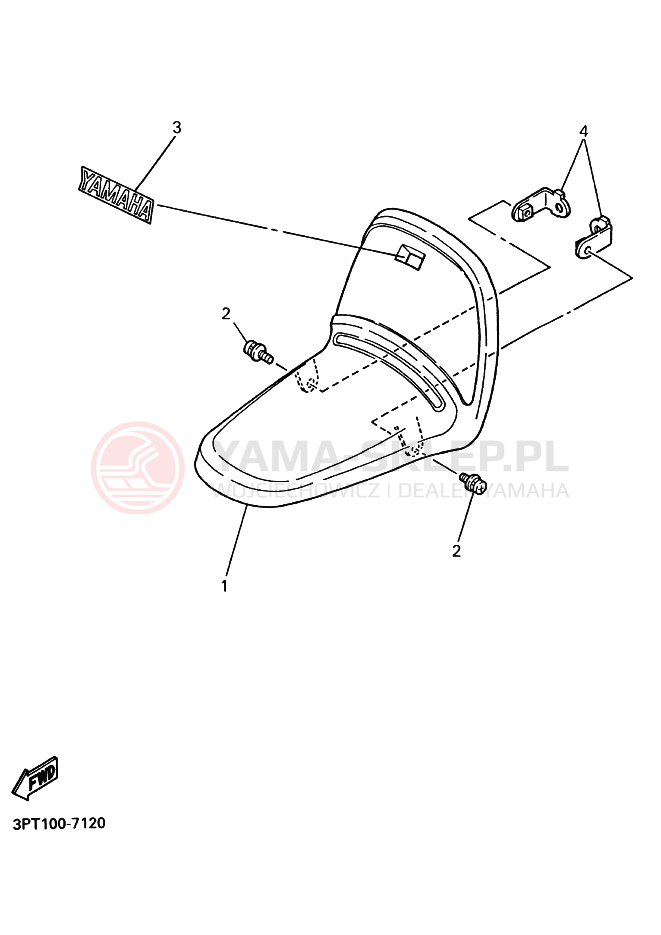 Schemat "Koło przód" do Yamaha PW50