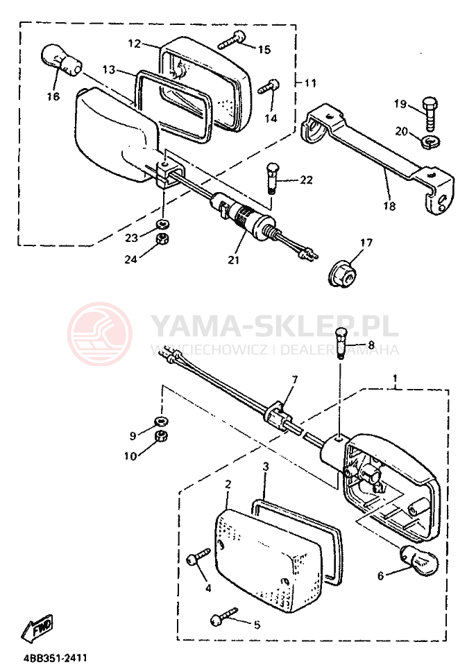 Schemat "kierunkowskazy" do Yamaha XJ900