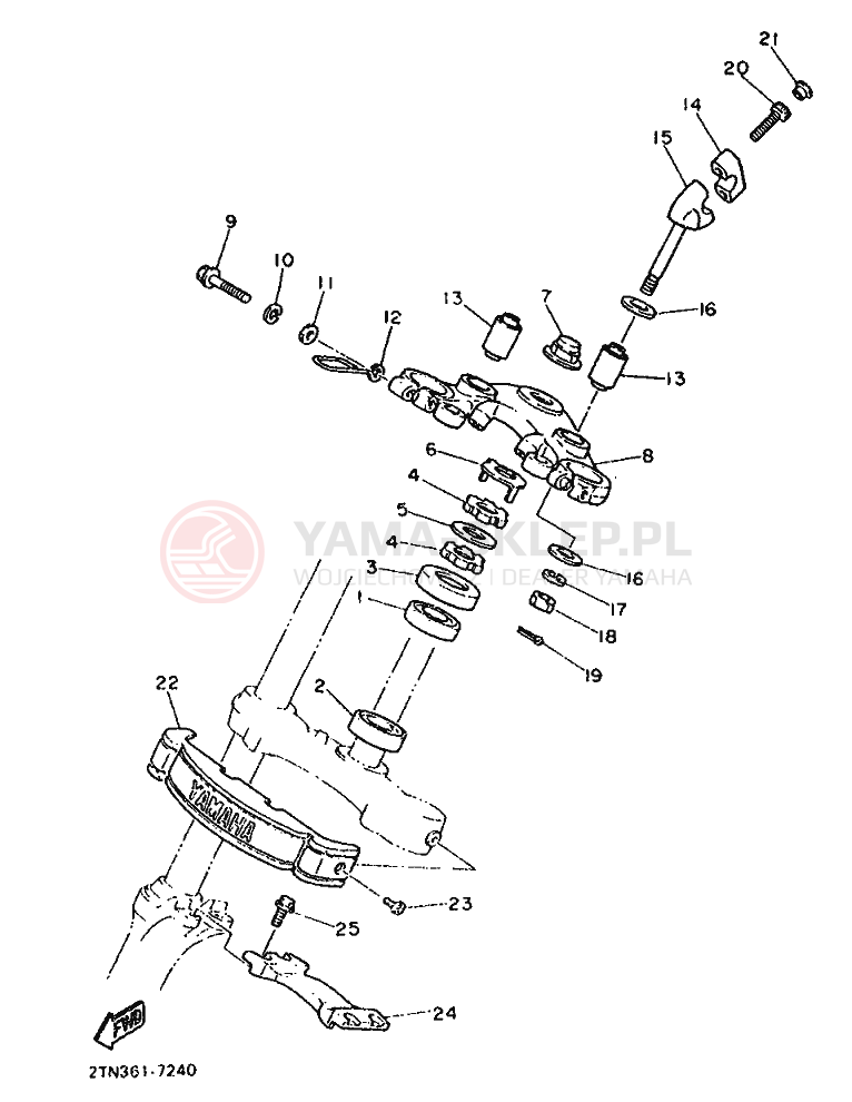 Schemat "Półki zawieszenia" do Yamaha XV1000