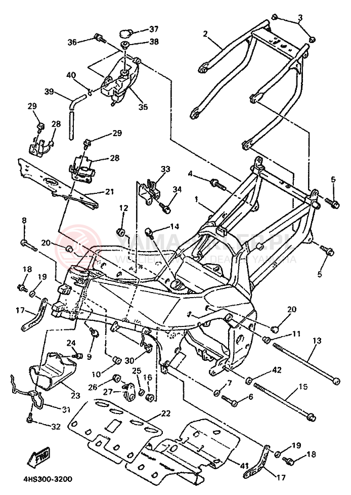 Schemat "rama" do Yamaha YZF750SP