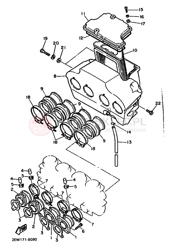 Schemat "Wtrysk paliwa" do Yamaha FZ600