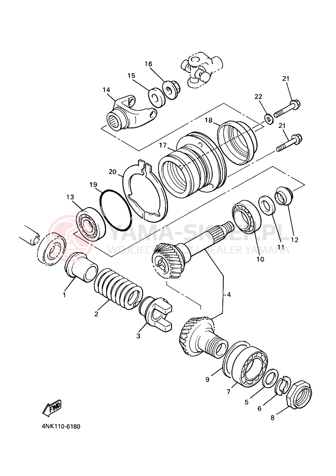 Schemat "PRZEKŁADNIA POŚREDNIA" do Yamaha XVZ13TF ROYALSTAR VENTURE