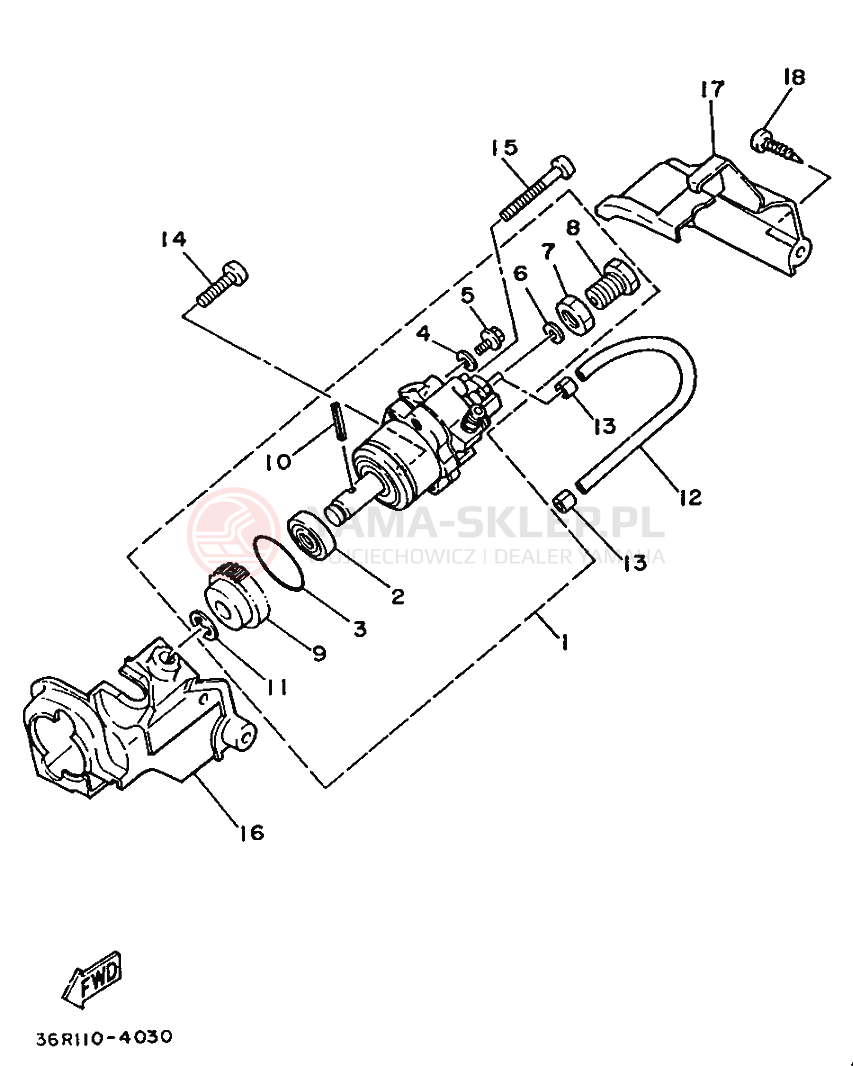 Schemat "Pompa olejowa" do Yamaha YF60
