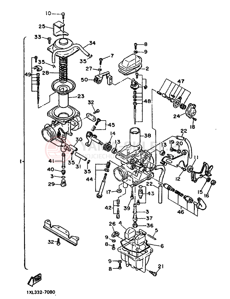 Schemat "Gaźnik" do Yamaha SRX600