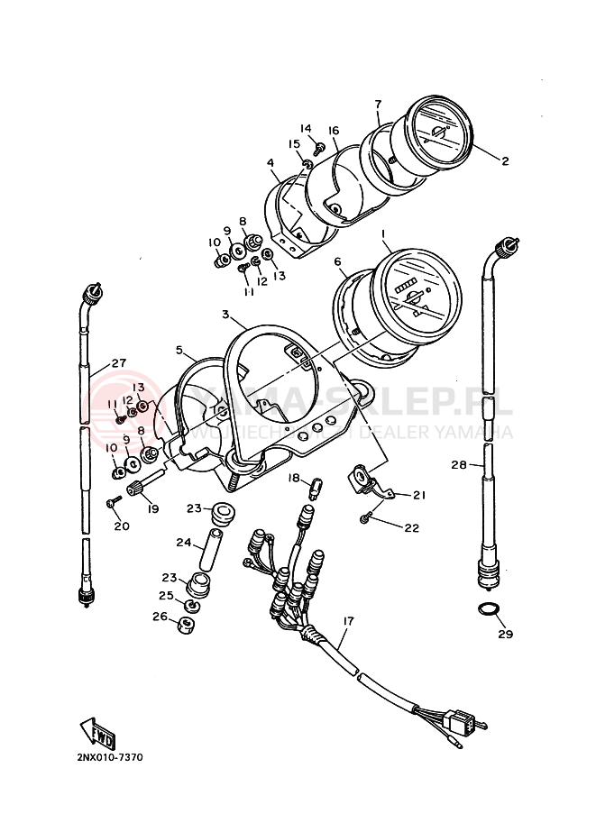 Schemat "licznik" do Yamaha SRX400