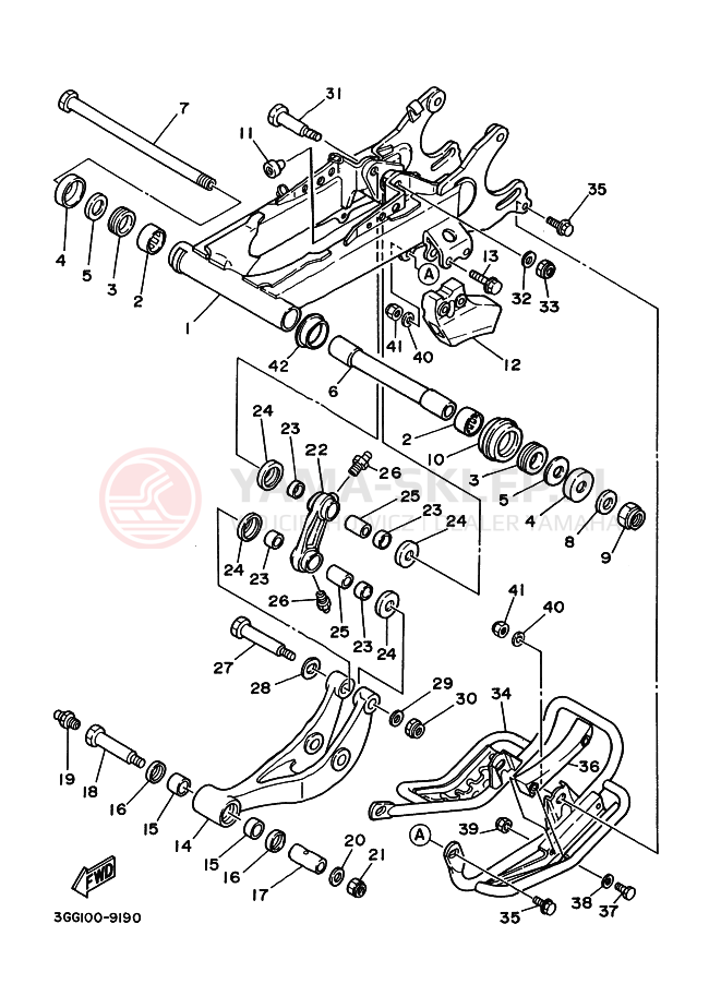 Schemat "wahacz" do Yamaha BANSHEE