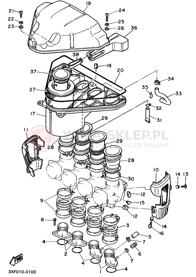 Schemat "Wtrysk paliwa" do Yamaha FZX750