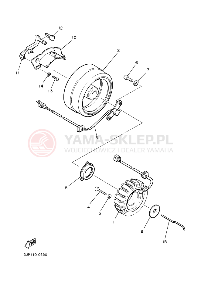 Schemat "prądnica" do Yamaha VMX12 VMAX