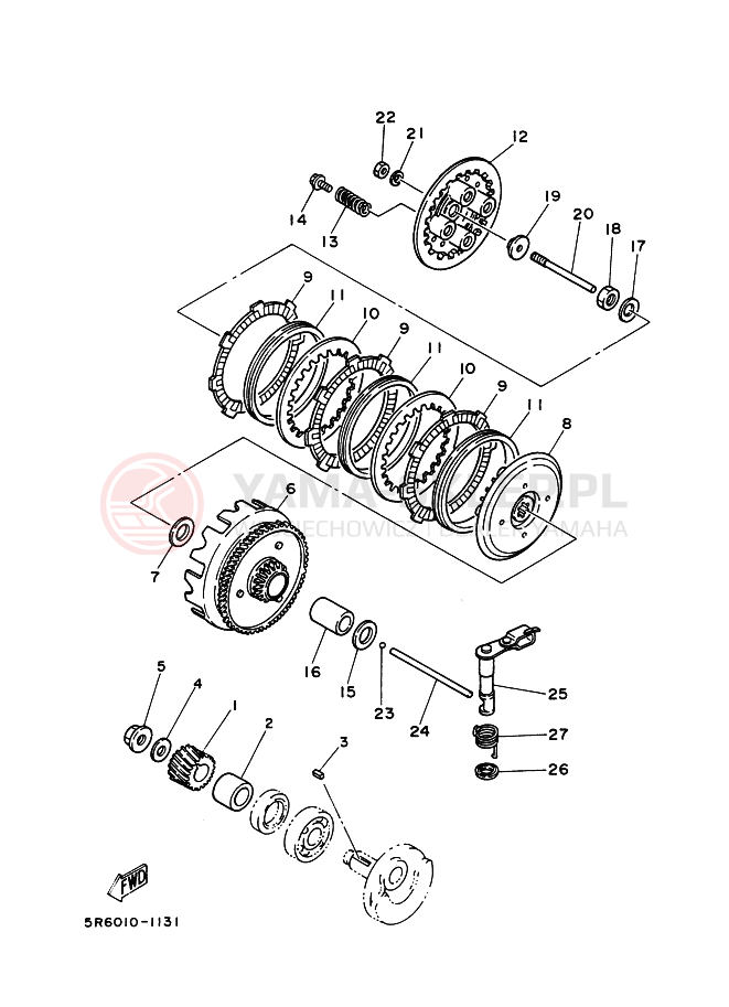 Schemat "sprzęgło" do Yamaha RZ50