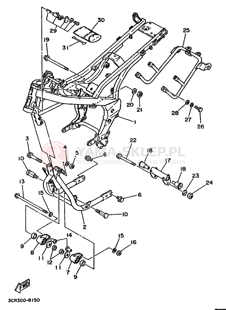 Schemat "rama" do Yamaha YSR80