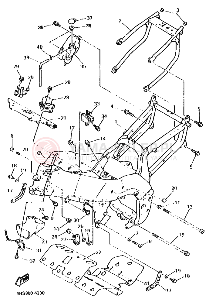 Schemat "rama" do Yamaha YZF750SP