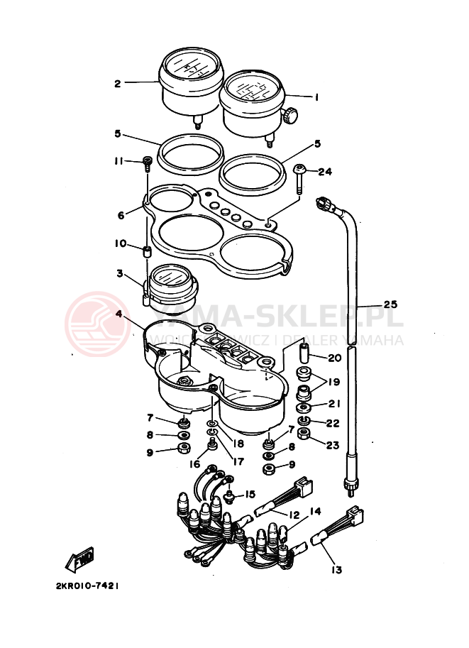 Schemat "licznik" do Yamaha FZR250