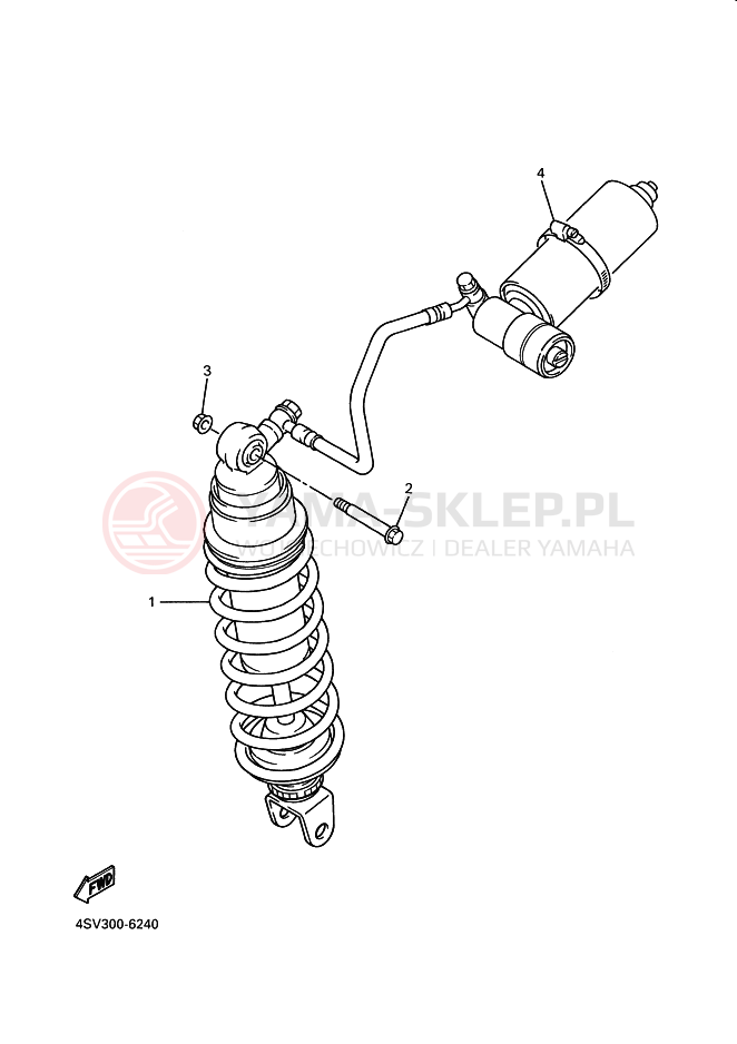 Schemat "zawieszenie tył" do Yamaha YZF1000R THUNDERACE
